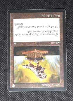 MTG Horn of Greed - Stronghold - Rare - DMG - Vintage Magic The Gathering - Image 2