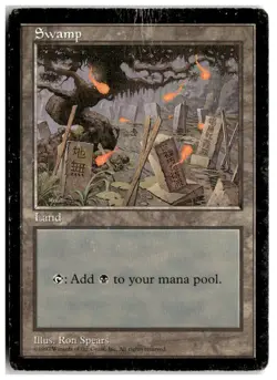 MTG Swamp - Blue Pack (Spears) - APAC Lands Heavily Played English - Image 1
