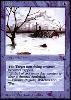 1x Flood Moderate Play MTG Magic - Kid Icarus - - Image 1