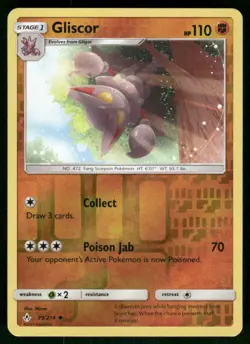 Gliscor 99/214 Uncommon Reverse Holo NM Pokemon SM - Unbroken Bonds - Image 1