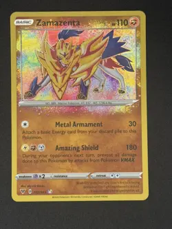 Pokemon Zamazenta Vivid Voltage 102/185 Rare - Image 1