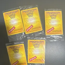 Pokemon TCG Warner Bros. Series 1 Promo Sealed Card Lot of 5 English 2000 - Image 1