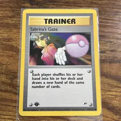 Pokemon TCG Gym Heroes 125/132: Sabrina’s Gaze (1st Edition LP) - Image 1