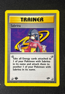 Sabrina 110/132 Gym Challenge 1st Edition Rare Trainer Pokemon Card NM/LP - Image 3