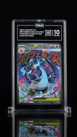 Pokemon 2025 Mega Charizard X EX Phantasmal Flames UPC Black Star Promo TAG 10 - Image 1