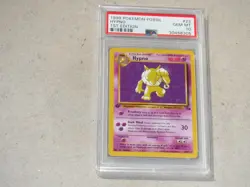 1999 POKEMON FOSSIL HYPNO 1ST EDITION CARD #23 HYPNOSIS POKEMON GRADED PSA 10 - Image 1
