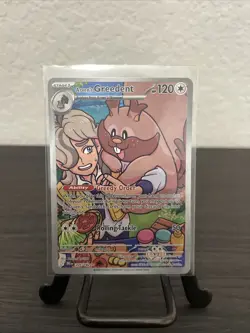 Pokemon TCG Arven's Greedent 205/182 Sv10: Destined Rivals Illustration Rare - Image 1