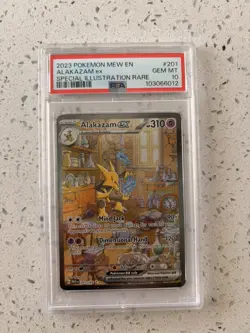 PSA 10 GEM MINT Alakazam ex 201/165 Sv: Scarlet & Violet 151 Holo SIR Pokemon - Image 1