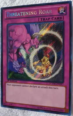 Yugioh 1x Threatening Roar LCYW-EN297 Secret Rare 1st Edition Near Mint - Image 2