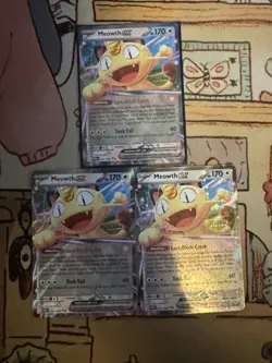 Pokemon TCG Perfect Order Meowth EX #062/088 Lot Of Three - Image 1