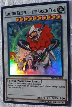 Yugioh 1x Leo, The Keeper Of The Sacred Tree AP07-EN008 Super Rare Unlimited NM - Image 2