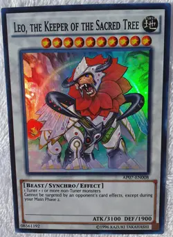 Yugioh 1x Leo, The Keeper Of The Sacred Tree AP07-EN008 Super Rare Unlimited NM - Image 3