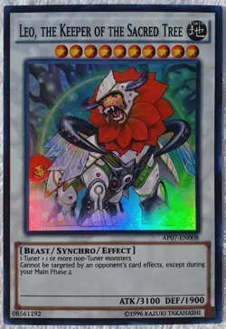 Yugioh 1x Leo, The Keeper Of The Sacred Tree AP07-EN008 Super Rare Unlimited NM - Image 4