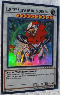 Yugioh 1x Leo, The Keeper Of The Sacred Tree AP07-EN008 Super Rare Unlimited NM - Image 5