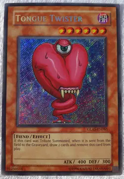 Yugioh 1x Tongue Twister GLAS-EN085 Secret Rare Unlimited Edition Near Mint - Image 2