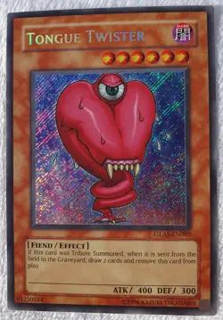 Yugioh 1x Tongue Twister GLAS-EN085 Secret Rare Unlimited Edition Near Mint - Image 3