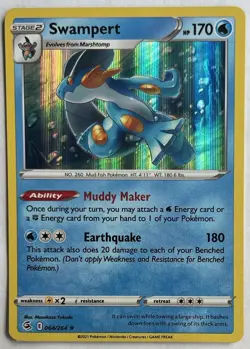 Swampert 064/264 Holo Rare Fusion Strike Pokemon Holo Lightly Played - Image 1