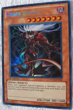 Yugioh 1x Chaos Hunter STOR-EN085 Secret Rare 1st Edition Near Mint - Image 3