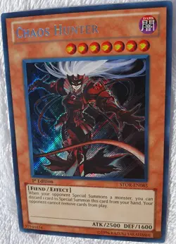 Yugioh 1x Chaos Hunter STOR-EN085 Secret Rare 1st Edition Near Mint - Image 4