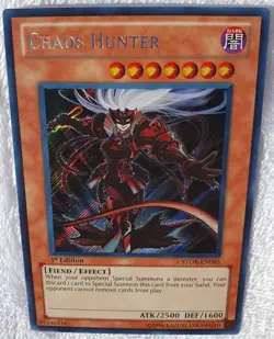 Yugioh 1x Chaos Hunter STOR-EN085 Secret Rare 1st Edition Near Mint - Image 5