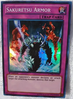 Yugioh 1x Sakuretsu Armor LCYW-EN288 Super Rare 1st Edition Near Mint - Image 4