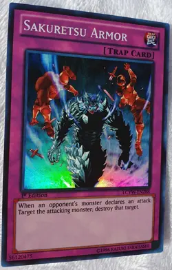 Yugioh 1x Sakuretsu Armor LCYW-EN288 Super Rare 1st Edition Near Mint - Image 5