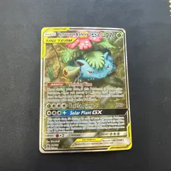 Pokemon TCG Venusaur and Snivy GX SM229 Full Art Tag Team Black Star Promo LP+ - Image 4