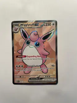 WIGGLYTUFF EX 187/165 Pokemon TCG Scarlet & Violet 151 Holo Full Art Ultra Rare - Image 1