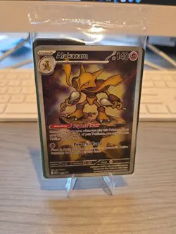 2025 Pokemon Mega Evolution #009 Alakazam Black Star Promo - Image 2