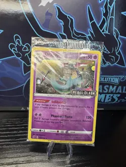 Pokemon TCG Dragapult Cosmo Holo 091/192 Rebel Clash Stamped Sealed Promo - Image 2