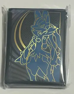 Pokemon ETB Sleeves - Mega Evolution Lucario Sealed New 65 Sleeves - Image 1