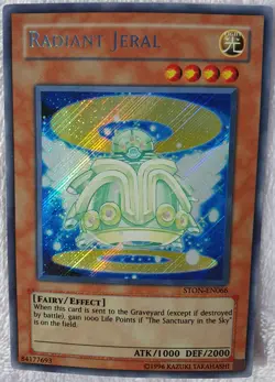 Yugioh 1x Radiant Jeral STON-EN066 Secret Rare Unlimited Ed Near Mint - Image 2