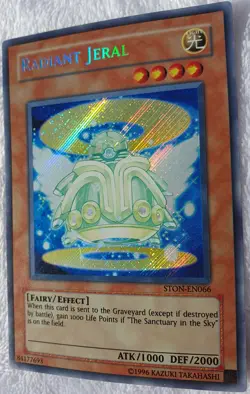 Yugioh 1x Radiant Jeral STON-EN066 Secret Rare Unlimited Ed Near Mint - Image 3