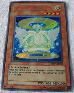 Yugioh 1x Radiant Jeral STON-EN066 Secret Rare Unlimited Ed Near Mint - Image 5