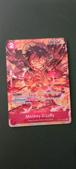One Piece Monkey D Luffy OP01-024 AA SR Alternative Art Super Rare Romance Dawn - Image 1