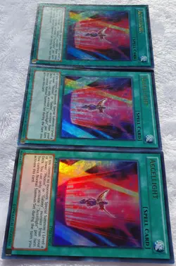 Yugioh 3x Accellight ZTIN-EN016 Ultra Rare 1st Edition NM Mega Tins Playset - Image 4