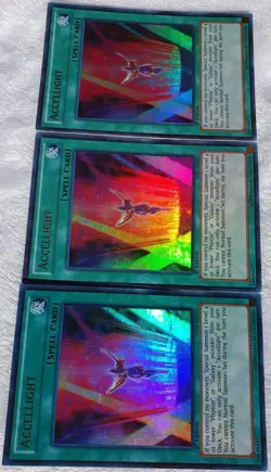 Yugioh 3x Accellight ZTIN-EN016 Ultra Rare 1st Edition NM Mega Tins Playset - Image 5