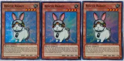 Yugioh 3x Rescue Rabbit CT09-EN015 Super Rare Limited Edition Near Mint Playset - Image 1