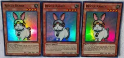 Yugioh 3x Rescue Rabbit CT09-EN015 Super Rare Limited Edition Near Mint Playset - Image 2