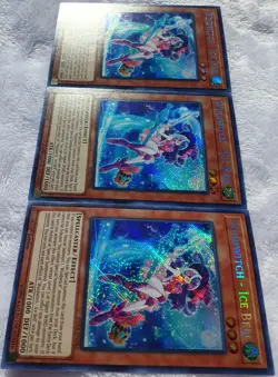 Yugioh 3x Windwitch - Ice Bell SHVA-EN046 Secret Rare 1st Ed Near Mint Playset - Image 4