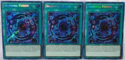 Yugioh 3x Shaddoll Fusion SHVA-EN057 Secret Rare 1st Edition Near Mint Playset - Image 2