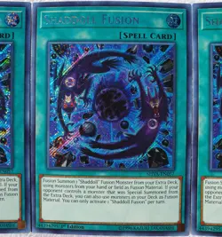 Yugioh 3x Shaddoll Fusion SHVA-EN057 Secret Rare 1st Edition Near Mint Playset - Image 5