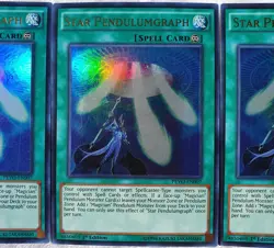 Yugioh 3x Star Pendulumgraph PEVO-EN007 Ultra Rare 1st Edition Near Mint Playset - Image 5