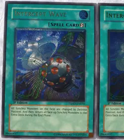 Yugioh 3x Intercept Wave TSHD-EN050 Ultimate Rare 1st Edition Near Mint Playset - Image 4