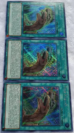 Yugioh 3x Time Stream BLAR-EN012 Secret Rare 1st Edition Near Mint Playset - Image 5