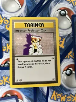 Pokemon TCG Impostor Professor Oak Base Set Shadowless 1st Edition 73/102 - Image 1