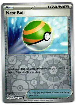 Nest Ball 084/091 - Paldean Fates Uncommon Pokemon TCG Reverse Holo - LP Card - Image 1