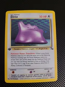 Ditto - 3/62 - Pokemon Fossil 1st Edition Holo Rare Card WOTC Vintage LP/MP - Image 1