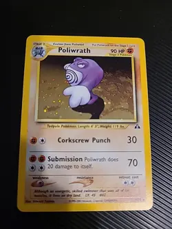 Poliwrath - 9/75 - Pokemon Neo Discovery Unlimited Holo Rare Card WOTC NM - Image 1