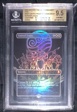 United Front Borderless Foil BGS 9.5 Graded Avatar: The Last Airbender MTG - Image 1